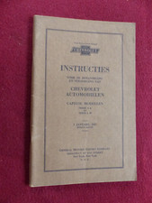 livret : notice sur l' entretien automobile CHEVROLET de  1927 en allemand
