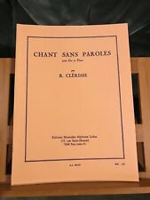 R. Clérisse Chant sans paroles pour cor et piano partition éditions Leduc