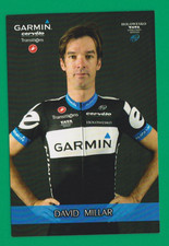 CYCLISME carte cycliste DAVID MILLAR  équipe GARMIN 2011