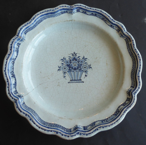 Plat faience rouen 18 - faience,