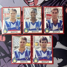 LOT DE 5 STICKERS BASTIA PANINI FOOT 95 1995 FRANCE FOOTBALL