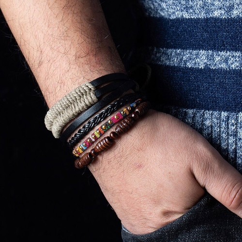 Ensemble bracelets homme - 4,