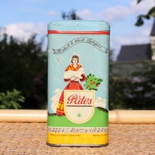 Ancienne boîte à épices publicitaire ELESCA L.S.K  pour les pâtes 15 cm