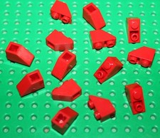 14 x Lego Red Slope Brick 3665