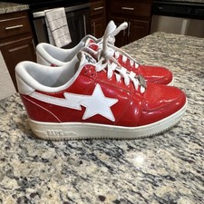 A Bathing Ape Bapesta Red