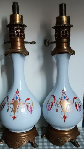 Paire belles lampes à - de,
