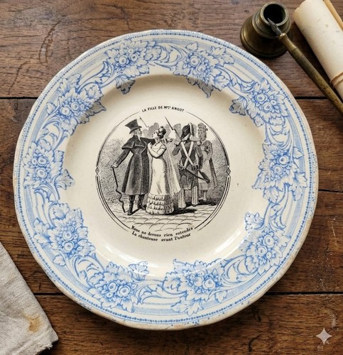 Assiette vieillard bordeaux - assiette,