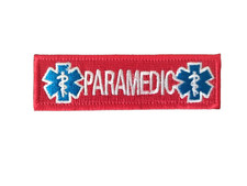 Patch/Ecusson Paramedic Rouge -  velcro - Livraison gratuite