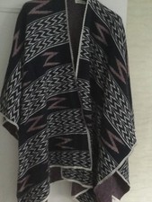 Chale étole Free Minds marine bordeaux taille unique