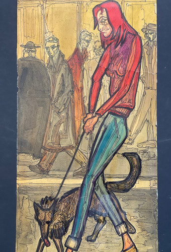 Grande peinture signée - , cannes
