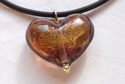 Pendentif coeur véritable - pendentif, en