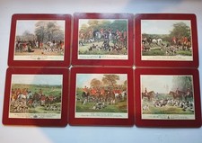 Sets de table PIMPERNEL lot de 6, chasse à courre, vintage anglais