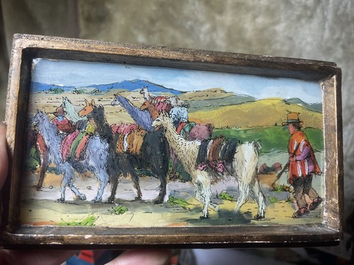 Tableau miniature huile - , sous
