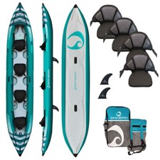 Spinera Kayak Hybris 510 Cm Kayak Gonflable Tout Terrain Bateau Canoë Turquoise