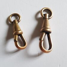 2 Anciennes Attache Bélière de Chatelaine de Montre  plaqué or