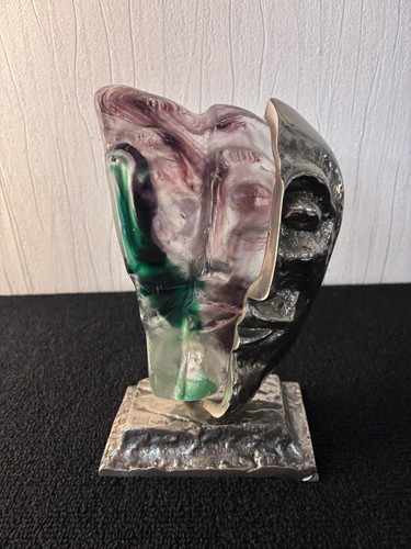 Visages sculpture bronze - sculpture, en
