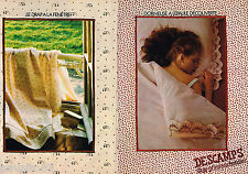 PUBLICITE ADVERTISING 055  1979  DESCAMPS LAINE  draps linge de maison ( 2 pages