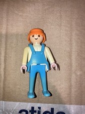 Playmobil ouvrier salopette bleu 3765 eoliene 4054 4034 4003 Conducteur Train N2