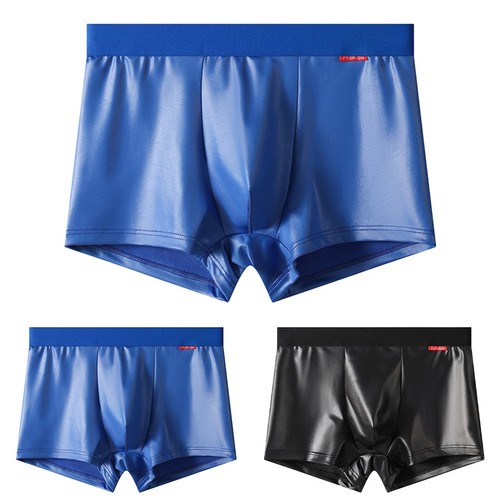 Boxer homme simili cuir short