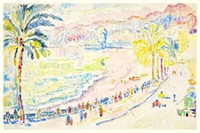 SIGNAC NICE PROMENADE Rarc-REPRODUCTION 40x60cm d'un TABLEAU