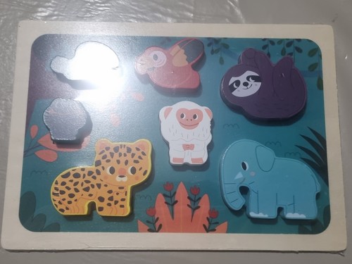 Puzzle bois animaux neuf - puzzle,