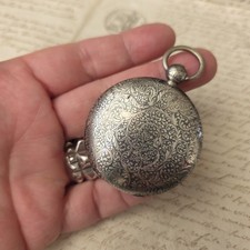 BOITIER MONTRE Savonnette en Argent Niellé Fin XVIIIè 