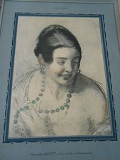 1914 Originale Vintage Print  Le Collier d'émeraude par William Ablett