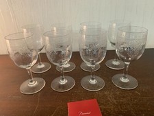 8 verres à eau gravé ancien