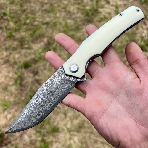Pliant acier damas luxe edc