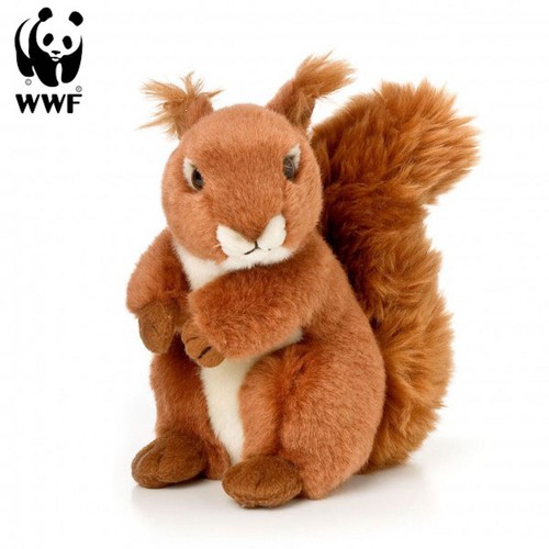 Wwf peluche écureuil - peluche, rouge
