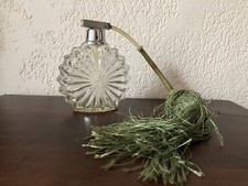 Ancien vaporisateur à parfum en cristal avec poire