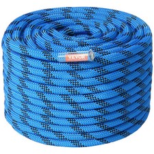 VEVOR Corde d'Escalade Statique 12,7 mm 38 m Corde de Sécurité Extérieure Bleu