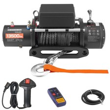 Uimoso Treuil électrique 12V 6100 kg avec corde synthétique Φ 9,5 mm x 26 m IP55