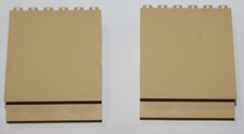 2 X Lego Egypte Tan Panel ref