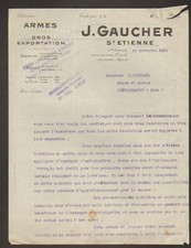 SAINT-ETIENNE (42) ARMES "J. GAUCHER" en 1924