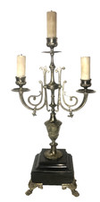 Paire chandeliers bronze