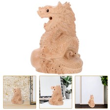  Statue de dragon du zodiaque chinois, figurine de dragon, sculpture en bois