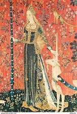 Art - Tapisserie - La Dame à la Licorne - Le Toucher - Détail - CPM - Voir Scans