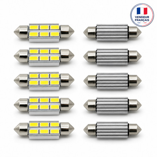 10x ampoules navettes led - ampoules,