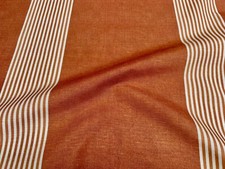 Coussin d'ameublement en tissu imprimé numérique à rayures en terre cuite lar...