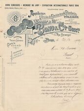 Facture illustrée  Manufacture de Fumisterie BONO & Cie Successeurs Paris