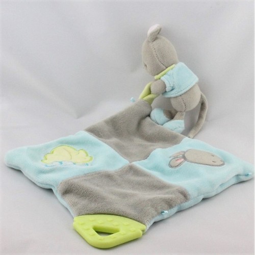 Doudou écureuil gris bleu