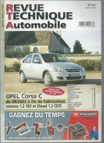 Revue technique opel corsa - opel, c