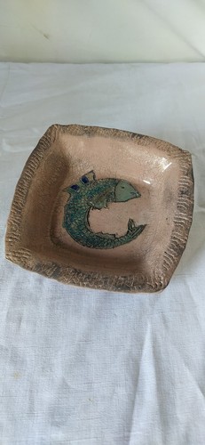 Ancienne céramique poisson - ancienne,