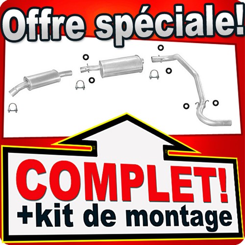 Ligne pot échappement - pot, pour
