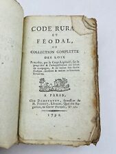 Code Rural et Féodal, ou Collection complète des lois publiées /