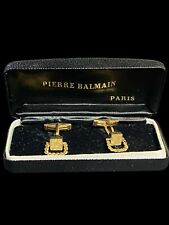 Pierre Balmain  Boutons De Manchette Plaqué Or en écrin
