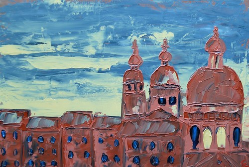 Tableau original venise oeuvre - venise,