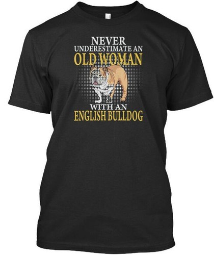Old woman with english - with,