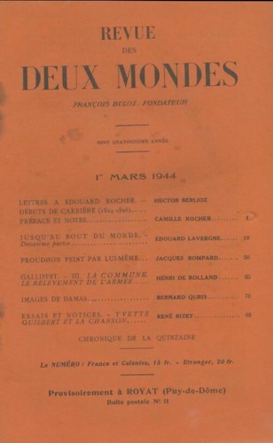 Revue des deux mondes mars
